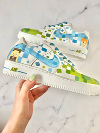 کفش اسپرت nike air forceبا طرح ماینکرافت