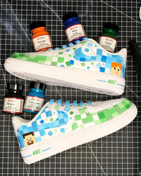 کفش اسپرت nike air forceبا طرح ماینکرافت