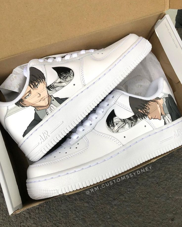 کفش اسپرت نایک ایرفورس کاستوم  کتونی Attack on Titan  کتونی انیمه اتک ان تایتان nike air force