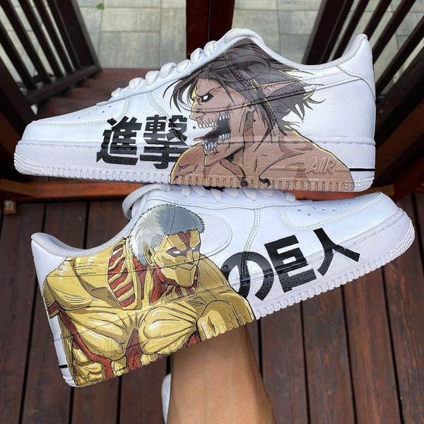 کفش اسپرت نایک ایرفورس کاستوم کتونی Attack on Titan کتونی انیمه اتک ان تایتان