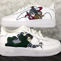 کفش نایک ایرفورس کاستوم  Attack on Titan طرح ارن و میکاسا