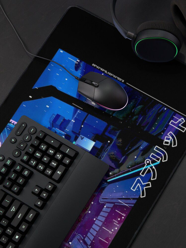 دسک پد و پد موس و دسک پد  با طرح  سایبرپانک cyberpunk