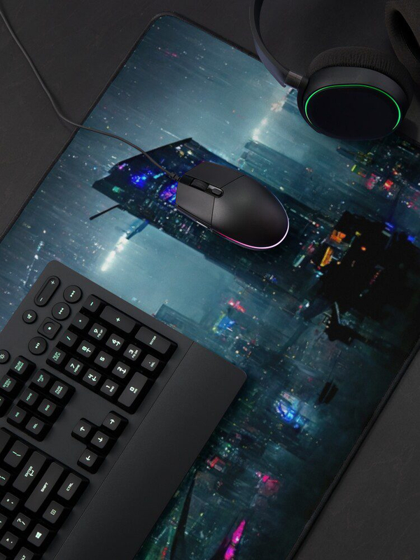دسک پد و پد موس و دسک پد  با طرح  سایبرپانک cyberpunk
