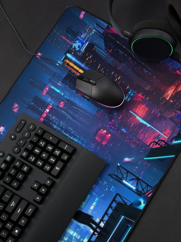 دسک پد و پد موس و دسک پد با طرح سایبرپانک cyberpunk