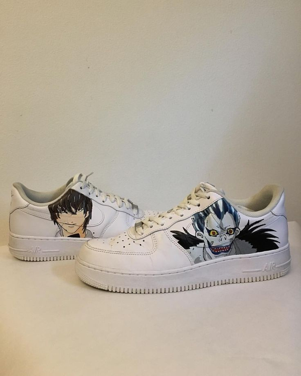 کفش اسپرت   death note کاستوم کتونی انیمه دث نوت ایرفورس نایک nike air force