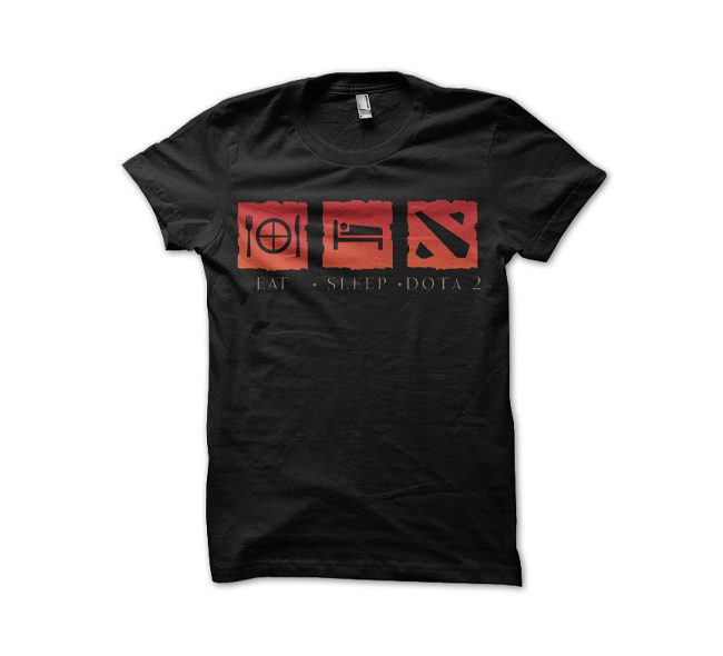 تیشرت طرح Eat Sleep Dota دوتا دو
