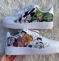 کفش اسپرت کاستوم کتونی با طرح one piece نایک nike ایرفورس air force