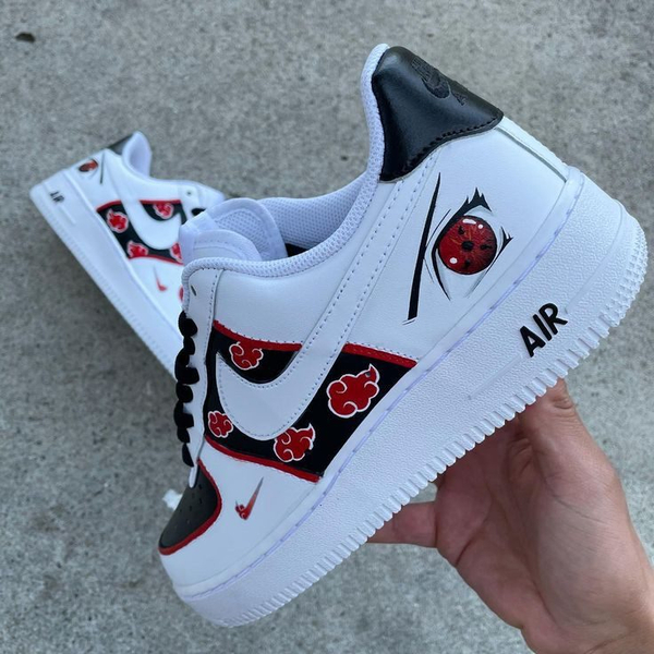 کفش اسپرت کاستوم کتونی با طرح Akatsuki نایک nike ایرفورس air force