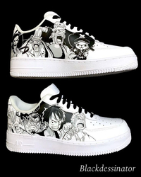 کفش کتانی کاستوم زنانه و مردانه با طرح one piece