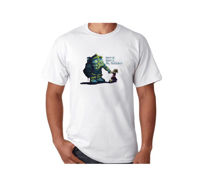 تیشرت Bioshock طرح پیکسل آرت بازی بایوشاک