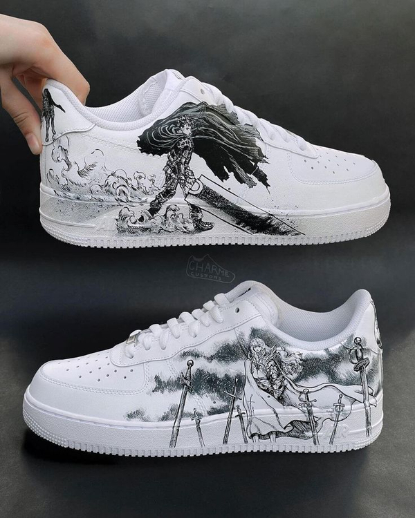 کفش اسپرت نایک ایرفورس کاستوم کتونی Berserk کتونی انیمه برزرک nike air force