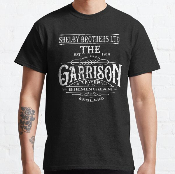 تی شرت کلاسیک پیکی بلایندرز | تی شرت peaky blinders طرح Vintage Garrison Tavern The Blinders Birming
