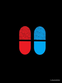قاب گوشی ماتریکس | قاب گوشی matrix طرح قرص آبی و قرمز