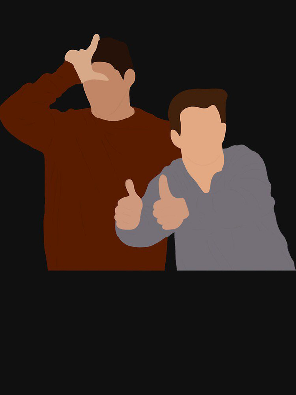 تیشرت فرندز  طرح رفاقت جویی و چندلرfriends