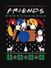 هودی زنانه  friends طرح FRIENDS UGLY CHRISTMAS