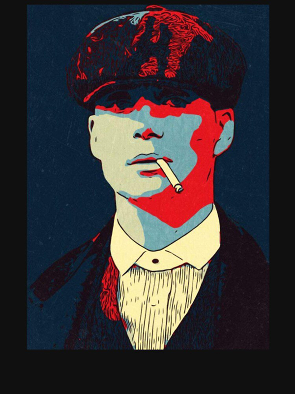 تی شرت کلاسیک پیکی بلایندرز | تی شرت peaky blinders طرح Tommy Shelby