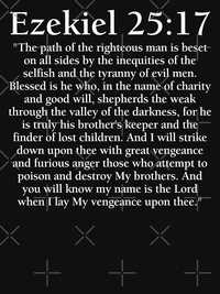 تی شرت کلاسیک داستان عامه پسند | تی شرت Pulp Fiction طرح Ezekiel 25:17