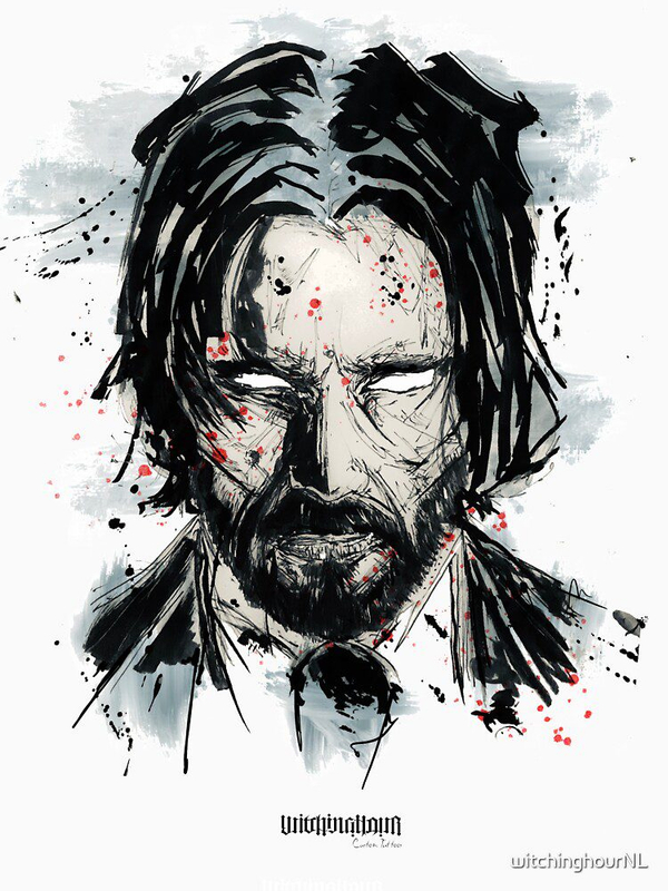 تیشرت جان ویک | تیشرت john wick طرح صورت جان ویک