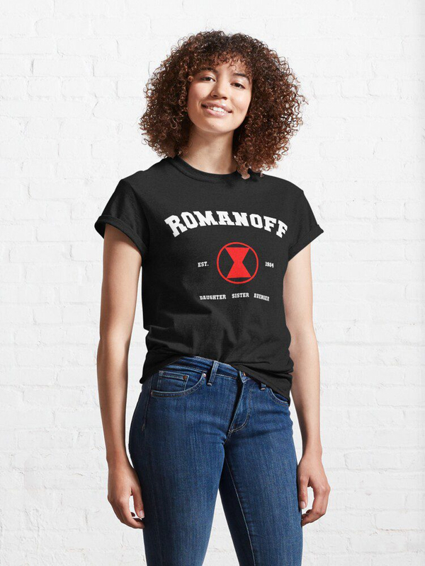تی شرت کلاسیک مارول | تی شرت Marvel طرح Romanoff Est. 1984 Widow Tribute