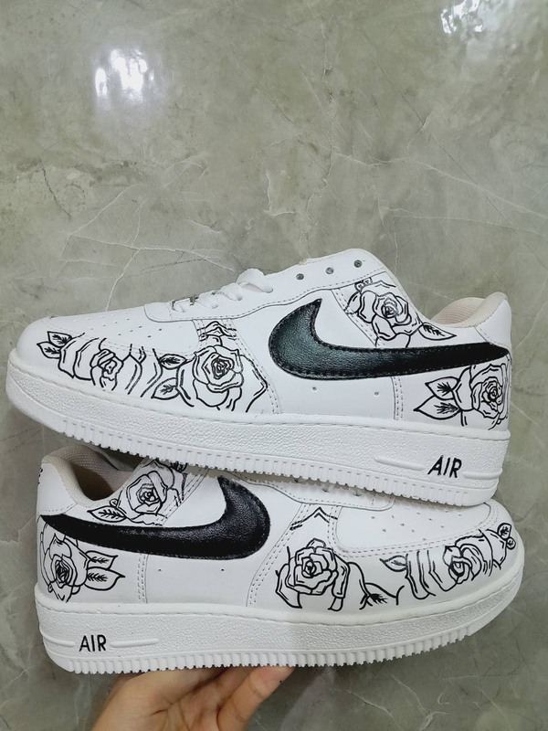 کفش اسپرت  نایک ایرفورس مدل  air force طرح  Black rose nike