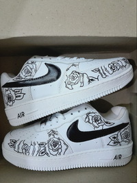 کفش اسپرت  نایک ایرفورس مدل  air force طرح  Black rose nike