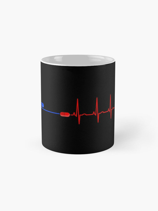 ماگ Matrix | ماگ ماتریکس طرح ECG blue and red pill