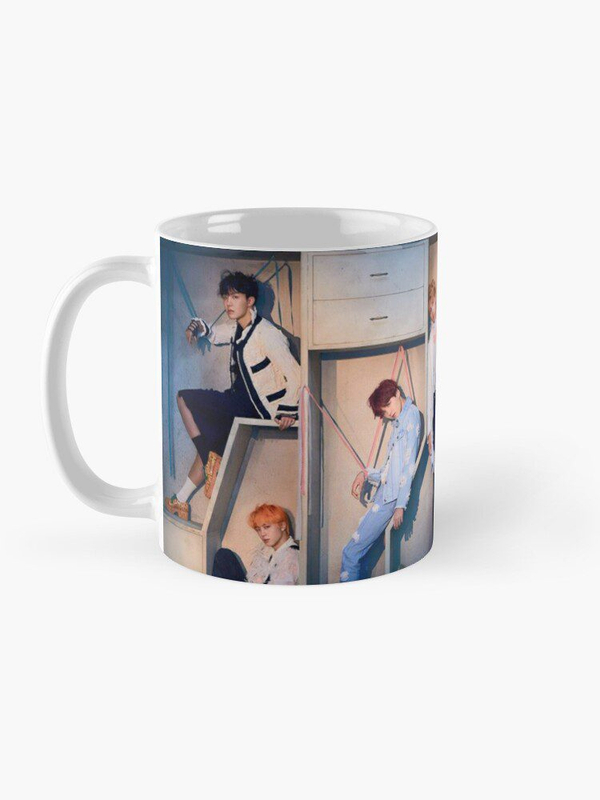 ماگ گروه BTS | ماگ گروه بی تی اس طرح Eat  Sleep  BTS  Repeat