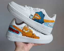کفش اسپرت کاستوم کتونی ایرفورس air force طرح GARFIELD نایک nike