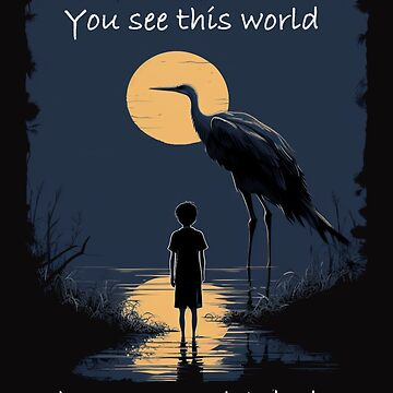 تیشرت انیمه The Boy and the Heron پسرک و مرغ ماهیخوار تک سایز