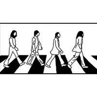 تیشرت گروه موسیقی beatles بیتلز Black Abbey Road Walking