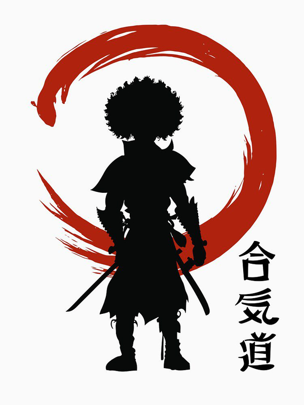 تیشرت لانگ انیمه AFRO SAMURAI طرح انیمه افرو سامورایی