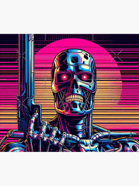 پد موس و دسک پد طرح terminator ترمیناتور Synthwave Terminator: Vector Graphic