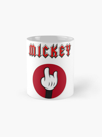 ماگ انیمیشن mickey mouse | ماگ میکی موس طرح mickey rock design with matching minnie