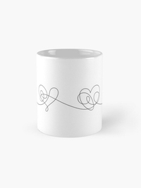 ماگ گروه BTS | ماگ بی تی اس طرح Love Yourself BTS Heart Tattoo