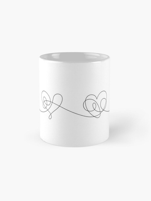 ماگ گروه BTS | ماگ بی تی اس طرح Love Yourself BTS Heart Tattoo