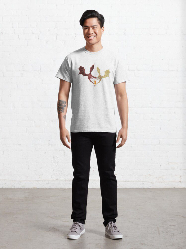 تیشرت house of the dragon  طرح love between dragons Classic T-Shirt