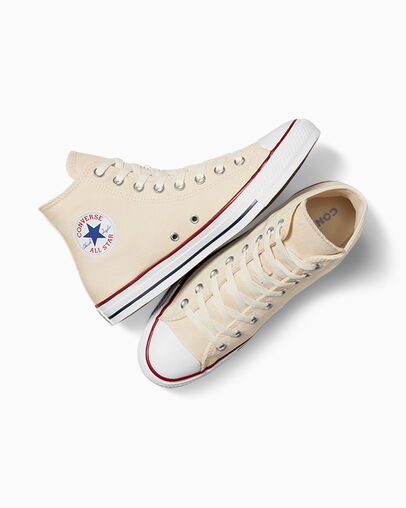 کفش ال استار اصل ساق بلند مدل کلاسیک رنگ کرم all star chuck cream