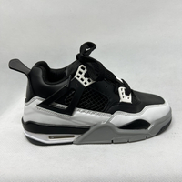 کتونی جردن ۴ سفید مشکی ساقدار های کپی Nike air jordan 4 black & white