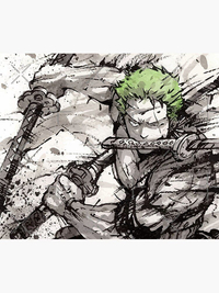 پد موس و دسک پد طرح One piece وان پیس طرح Zoro Pencil style art