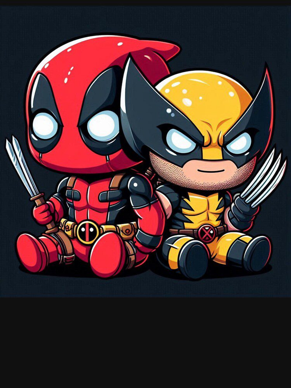 تی شرت لانگ ددپول | Wolverine chibi