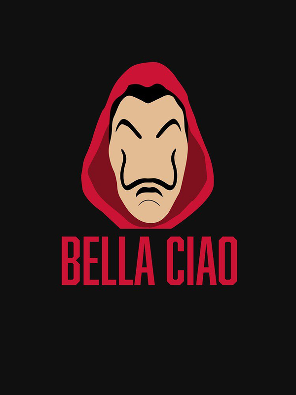 تی شرت کلاسیک سرقت پول | Money Heist Bella Ciao