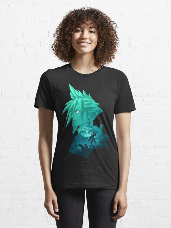 تی شرت طرح فاینال فانتزی | SOLDIER 1st Class Black Essential T-Shirt