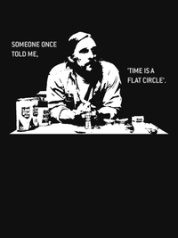 تی شرت طرح کارآگاه حقیقی | Time is a Flat Circle Essential T-Shirt