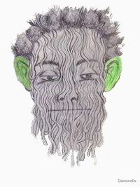 تی شرت طرح کارآگاه حقیقی | Green Eared Spaghetti Monster