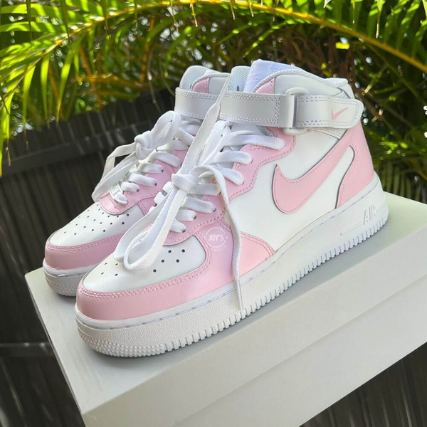 کفش ایرفورس ساق بلند کاستوم | Bubble Gum Pink Custom