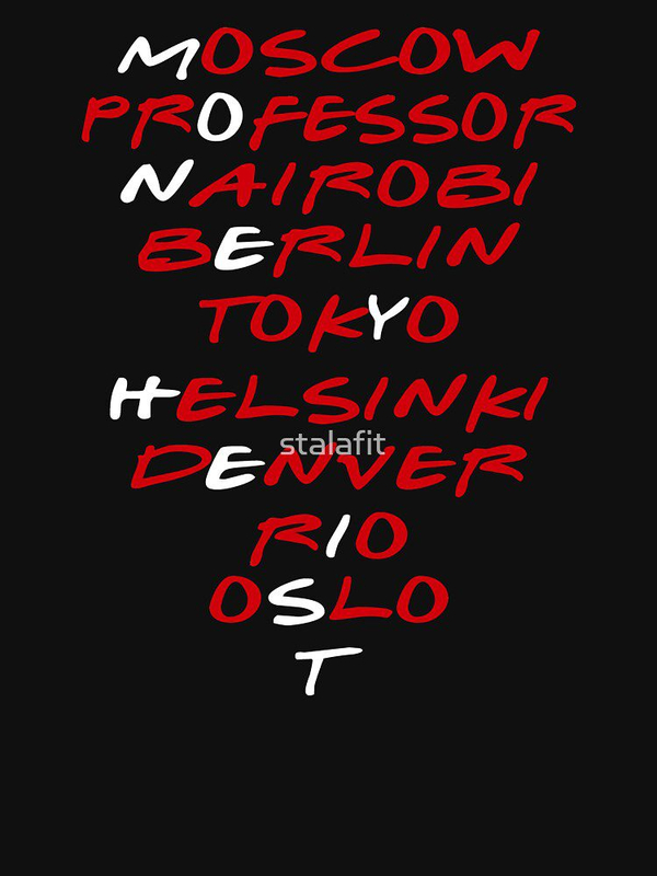تی شرت کلاسیک سرقت پول | casa de papel money heist