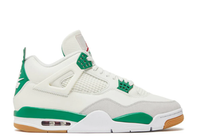 کتونی جردن ۴ سفید سبز اصل | ساقدار Nike air jordan 4