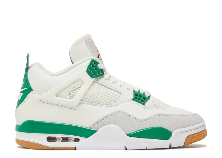 کتونی جردن ۴ سفید سبز اصل | ساقدار Nike air jordan 4