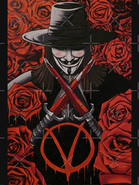 تی‌شرت وی فور وندتا |  V for Vendetta red Classic T-Shirt