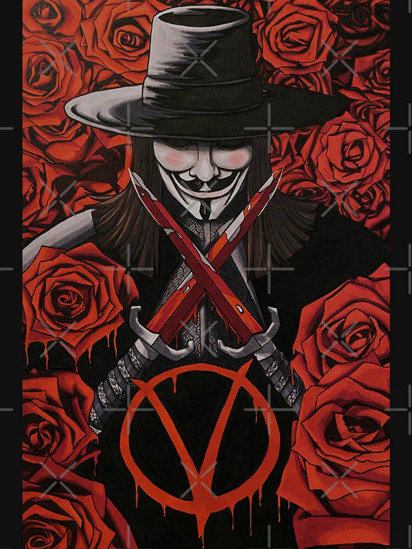 تی‌شرت وی فور وندتا |  V for Vendetta red Classic T-Shirt